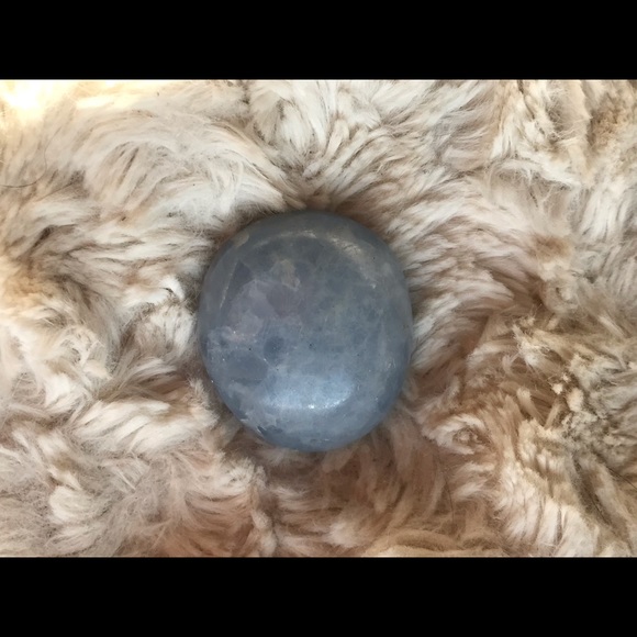 New Blue Calcite Palm Gemstone - Picture 5 of 5